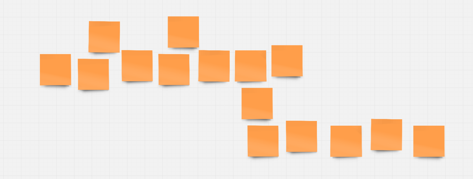 2025-02-28_14-03 a whiteboard with a bunch of orange stickies representing the problem space